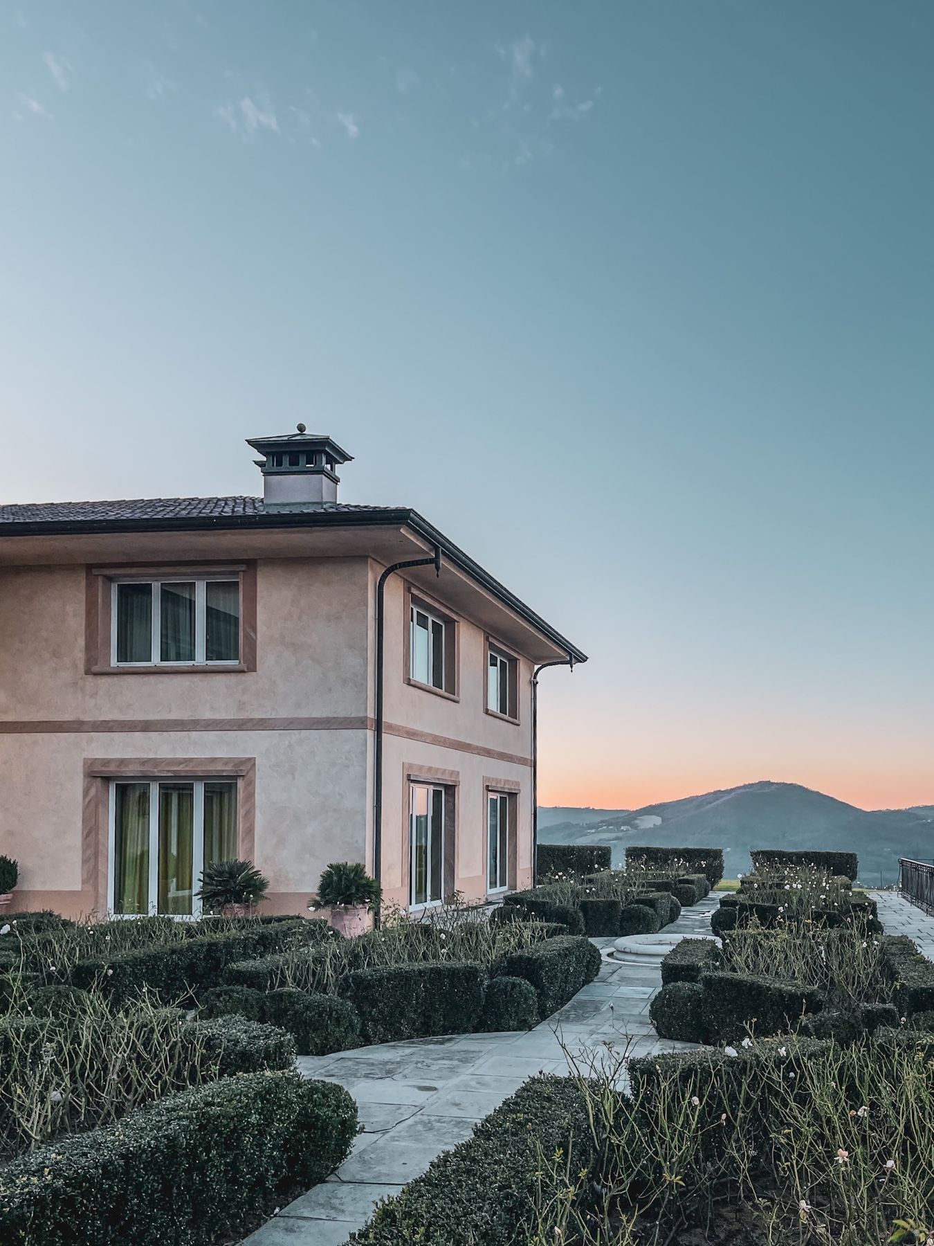 Giardino geometrico di una villa
